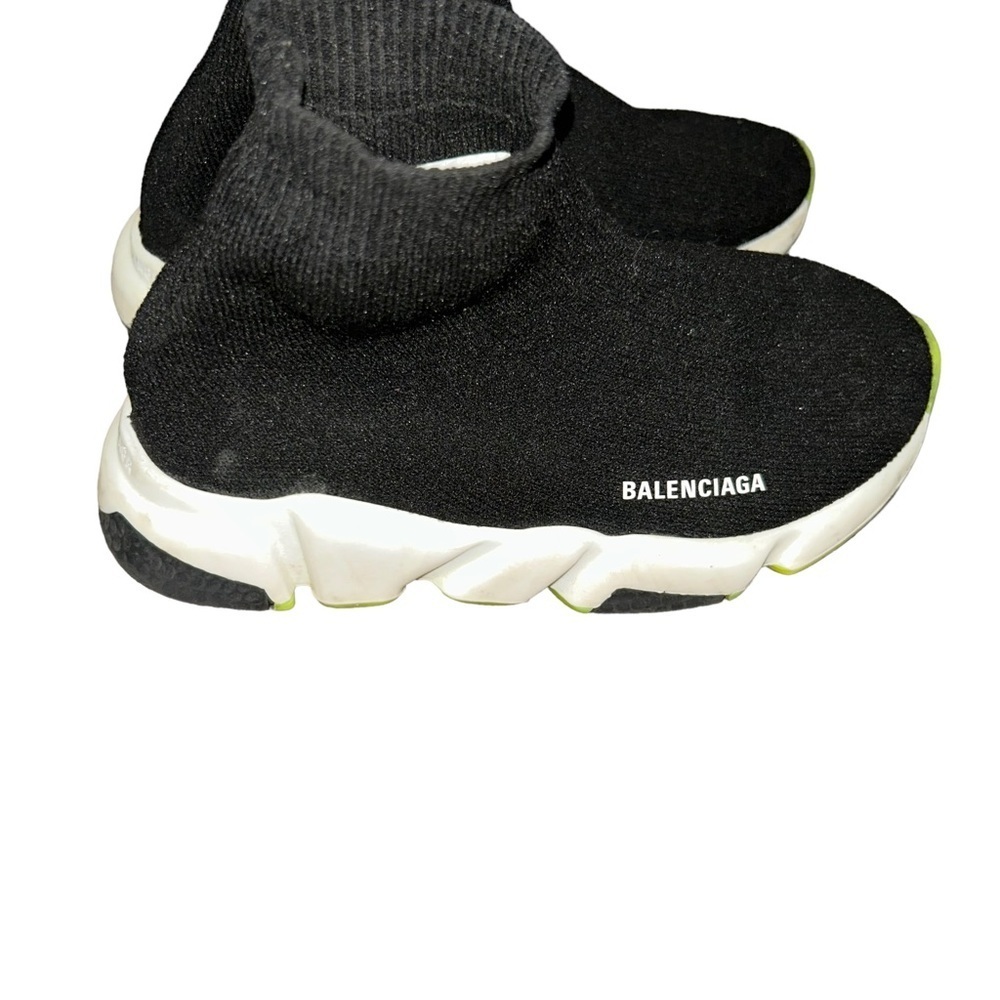 Balenciaga Speed Sock Shoes Black White Sneakers US Toddler kids  9-9.5 unisex